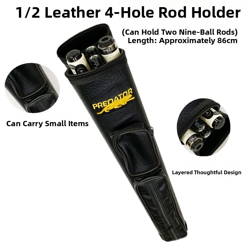 

Портативный чехол для бильярдного кия, мягкая сумка, бочка для кия с девятью шариками, 2 корня, 6 отверстий, дизайн, прочный чехол для переноски бильярда