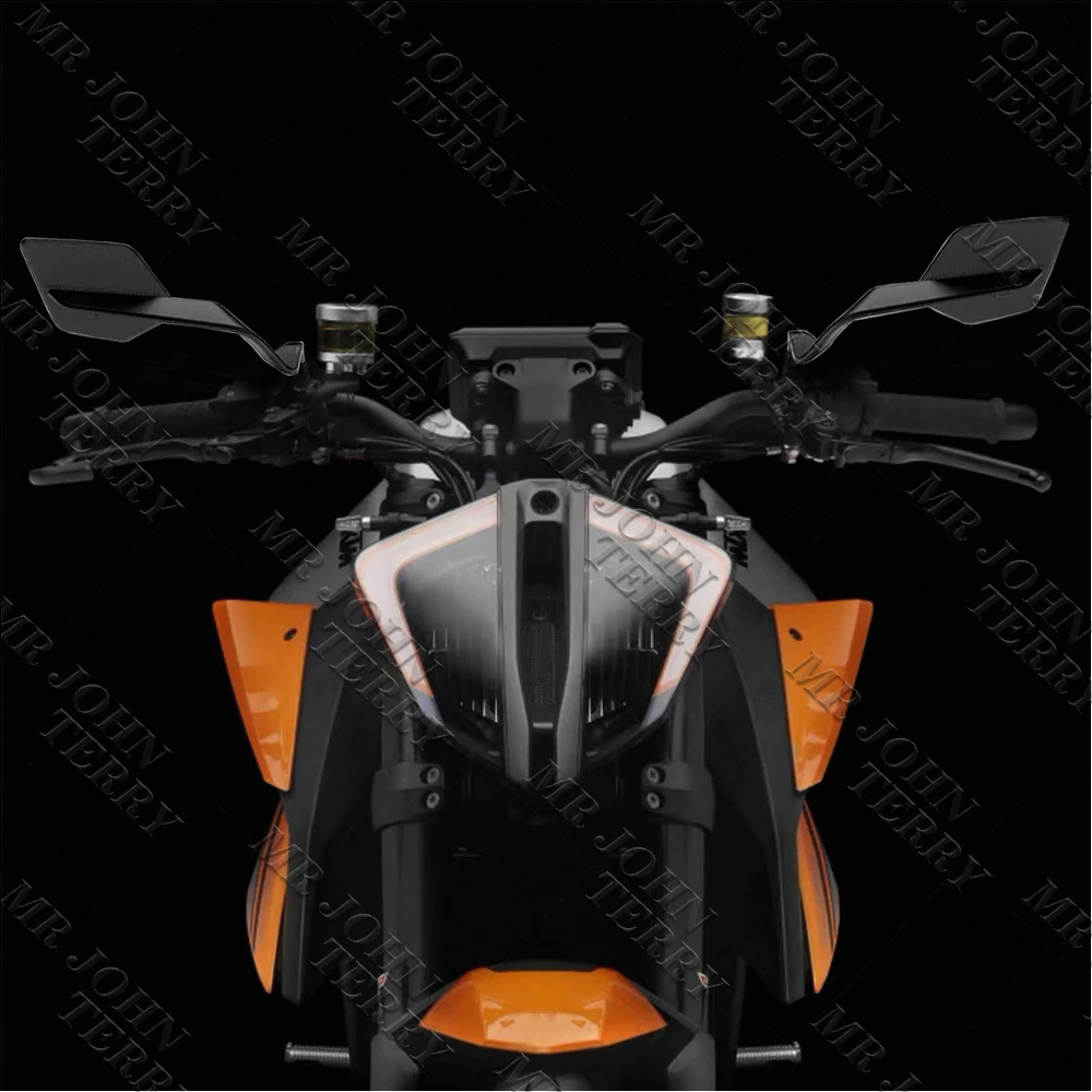 ل 250 390 200 690 125 DUKE 990 SUPER R 790 1290 مرايا الدراجات النارية مرآة أجنحة الشبح لتدوير المرايا القابلة للتعديل #2