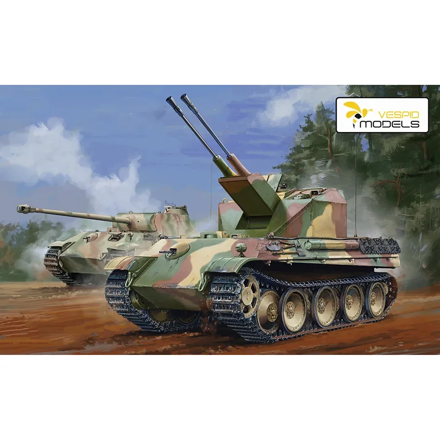 VS720013 Kit de montagem do modelo do colete, tanque antiaéreo, Pantera Negra G 37mm, 341 1 1 72