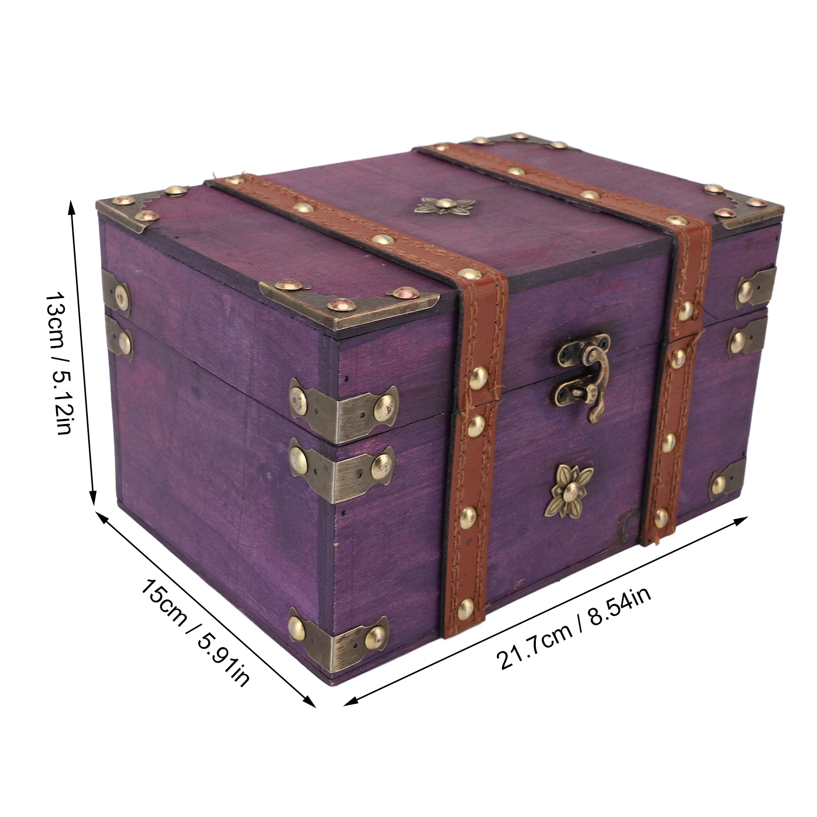 1Pc Vintage Schatkist Doos Houten Retro Sieraden Opbergdoos Organizer Decoratieve Schatkist voor Thuis Slaapkamer Decor