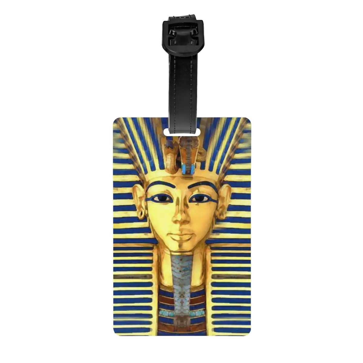 Pharaoh King Tut Gold Lapis Luggage Tags for Suitcases Funny Egypt Egyptian Baggage Tags Privacy Cover ID Label