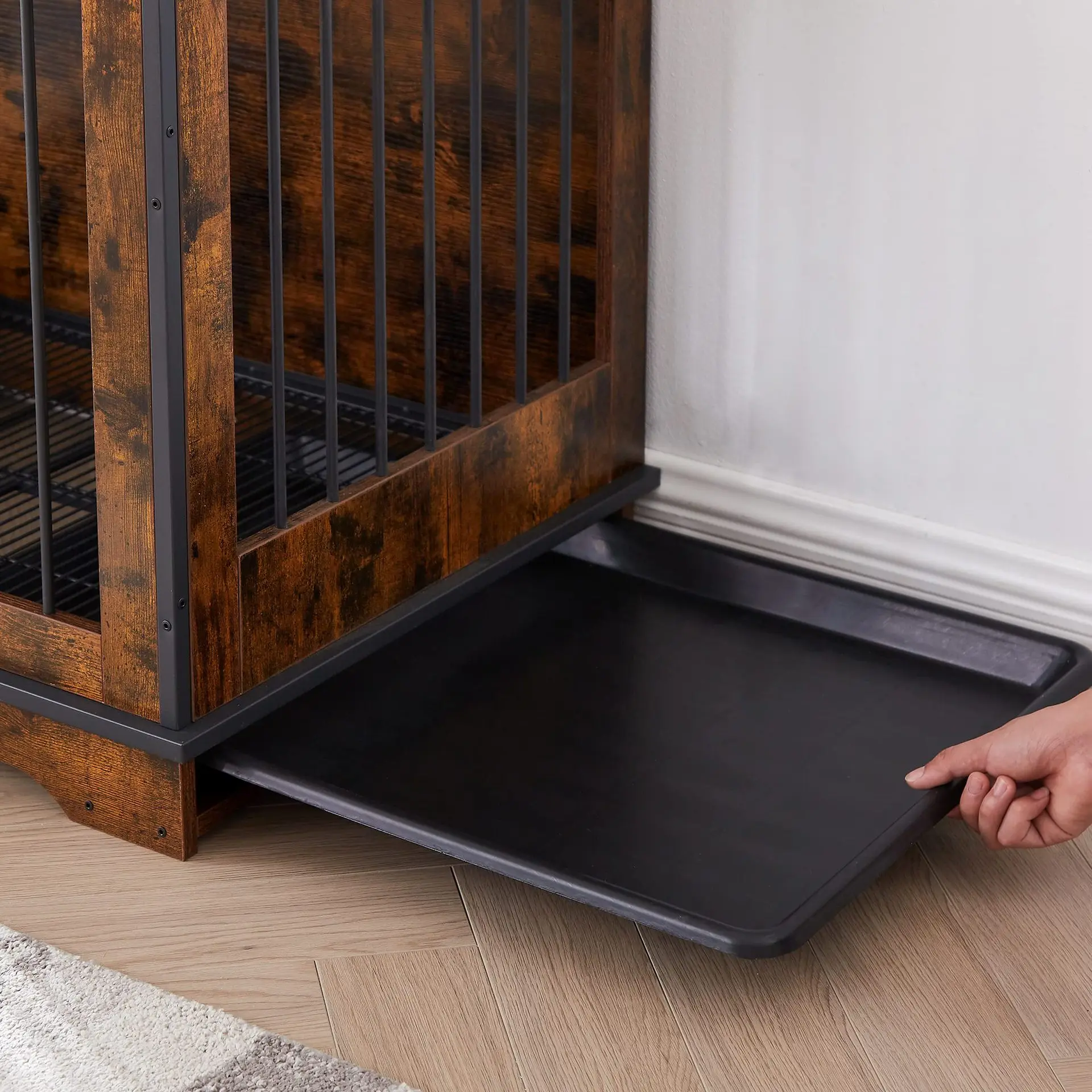 Household Wooden Dog Cage for Medium/Large Dogs Indoor Villa Toilet Small Dog House Square Tube Design All Seasons Use Assembly