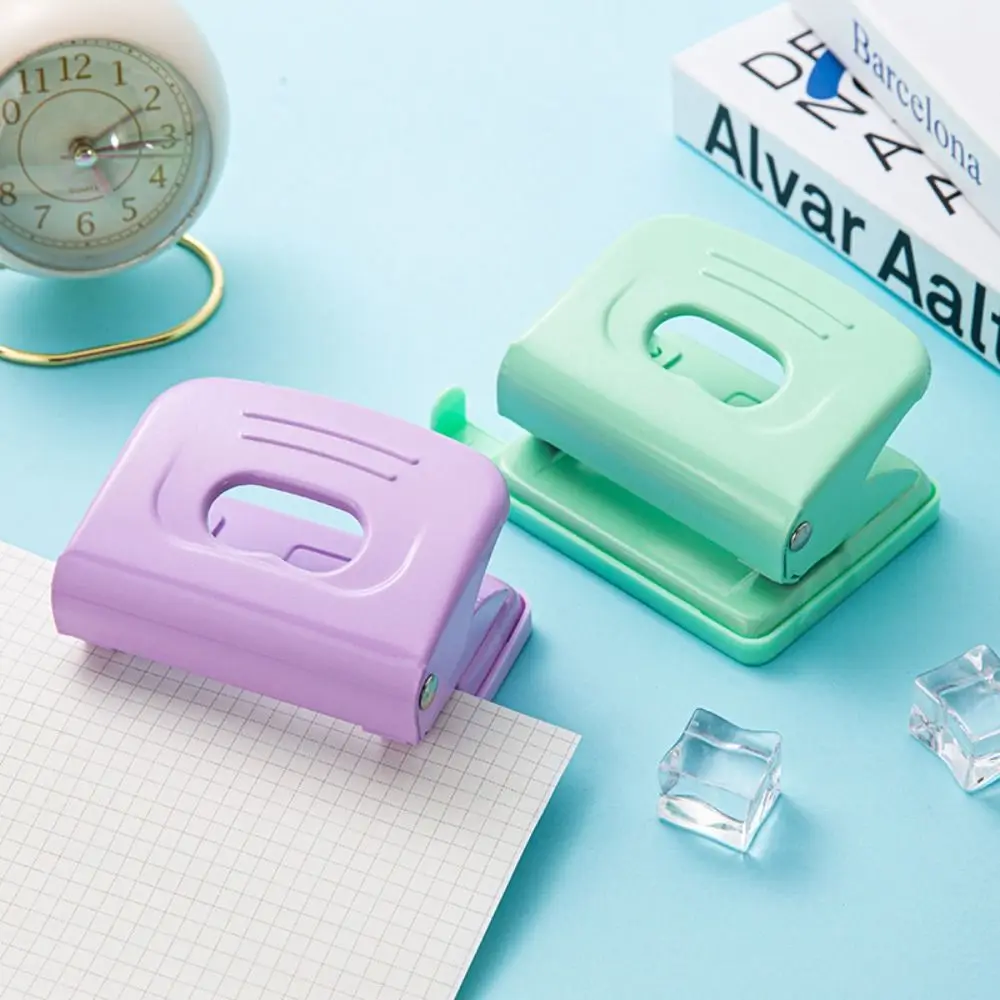 

Daily Document 2-Hole Punch Paper Cutter Craft Machine Paper Puncher Non-slip Double Hole Scrapbooking Puncher Card Making