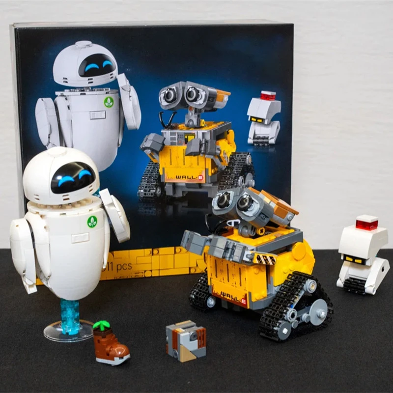 NOUVEAU 2026 – Blocs de construction MOC WALLI EVE Robot (811 pièces) – Figurines de personnages de dessins animés mignons – Jouets – Cadeaux de Noël et d'anniversaire