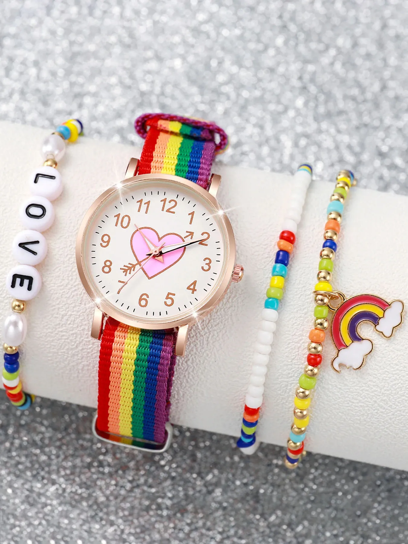 4-piece Women's Watch Fashion Watch Women's Versatile High end Women's Watch Women's Watch Set