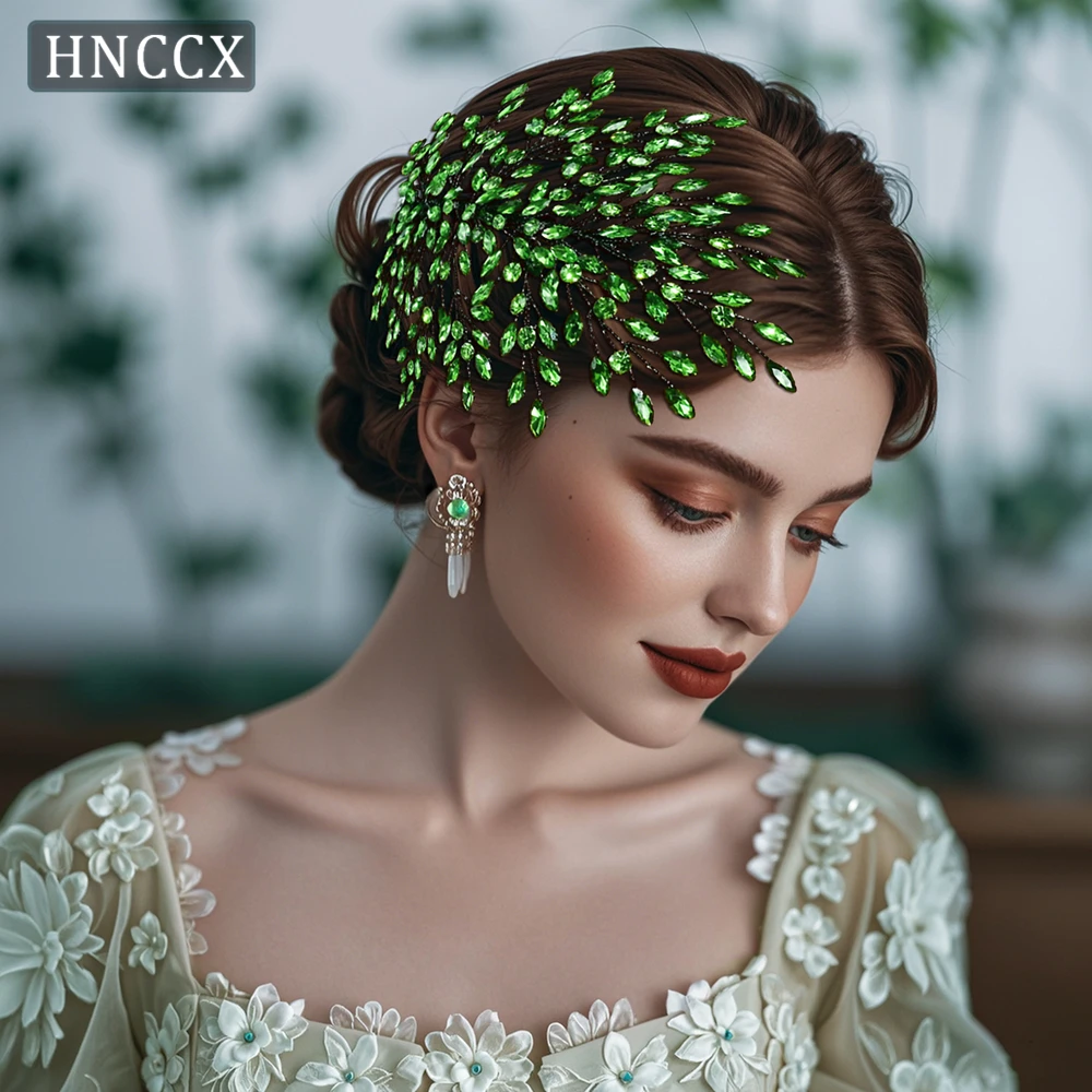 

HNCCX Wedding Bride Headband Women Trendy Rhinestone Tiara Shiny Handmade Banquet Party Hair Accessories Holiday Gifts CP853