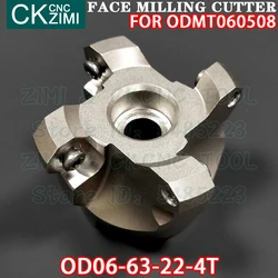 OD06-63-22-4T fast feed face milling cutter Indexable Face Milling Heavy Cutting Tools for ODMT 060508 Carbide milling inserts