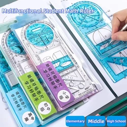 Rotatable Fast Drawing Template Ruler Professional Geometry Protractor Mathematics Drafting Tools Student Stationery Supplies