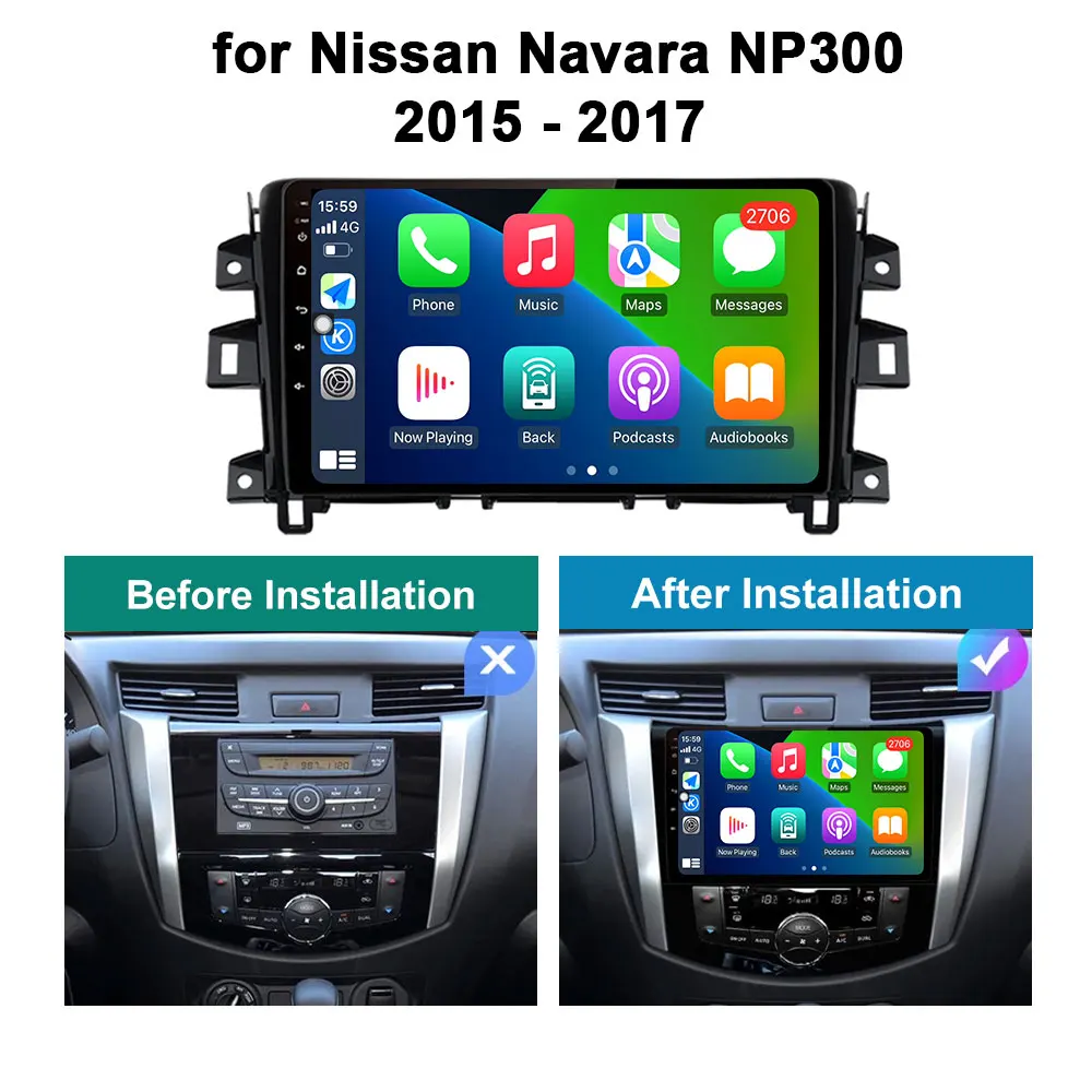 Android OS GPS Navi 10 дюймов для Nissan Navara NP300 2015 - 2017 автомобильное радио видео мультимедийный плеер BT 4G DSP стерео сенсорный экран