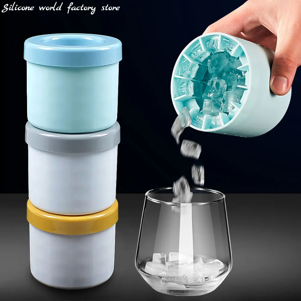 Silicone World Silicone Ice Making Cup Molds Ice Bucket Cup Ice Storage Box Freeze Silicone Ice Maker Ice Cup Ice Cube Mold