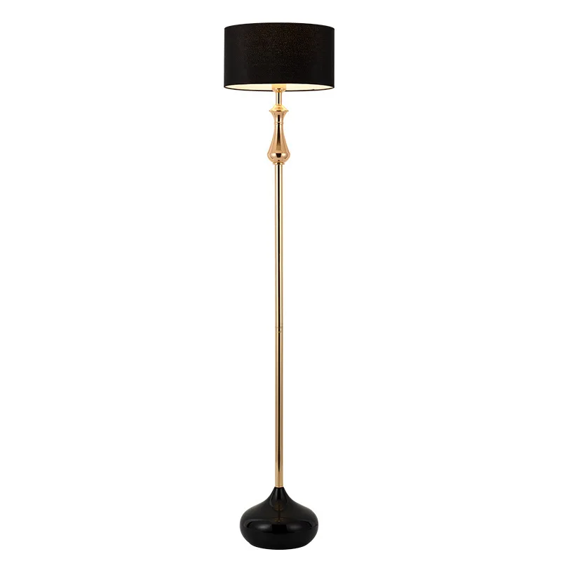 Living room study American simple bedroom B & B fabric vertical floor lamp