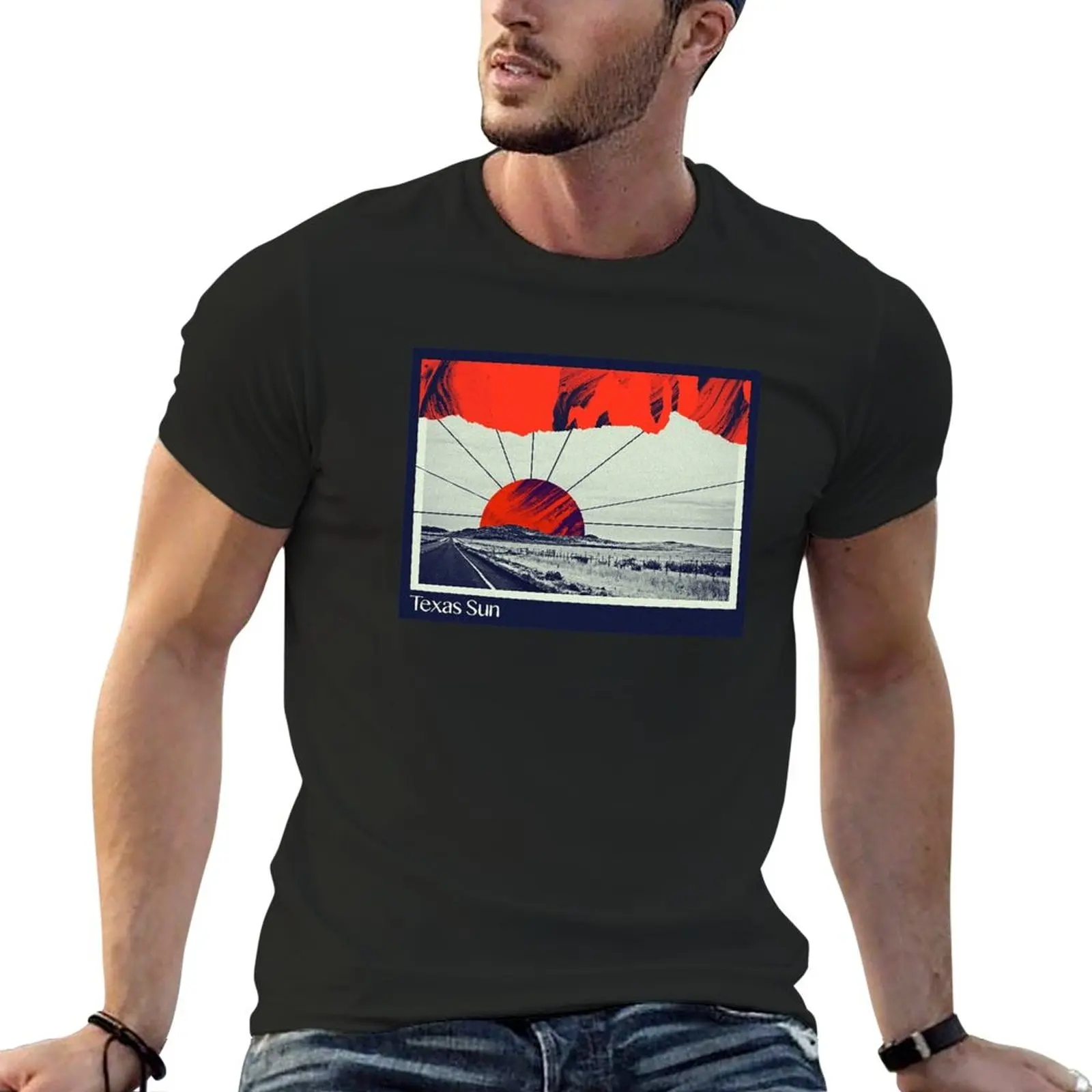 

New texas sun fanart Canvas Print T-Shirt plus size tops black t shirts man clothes heavyweight t shirts for men