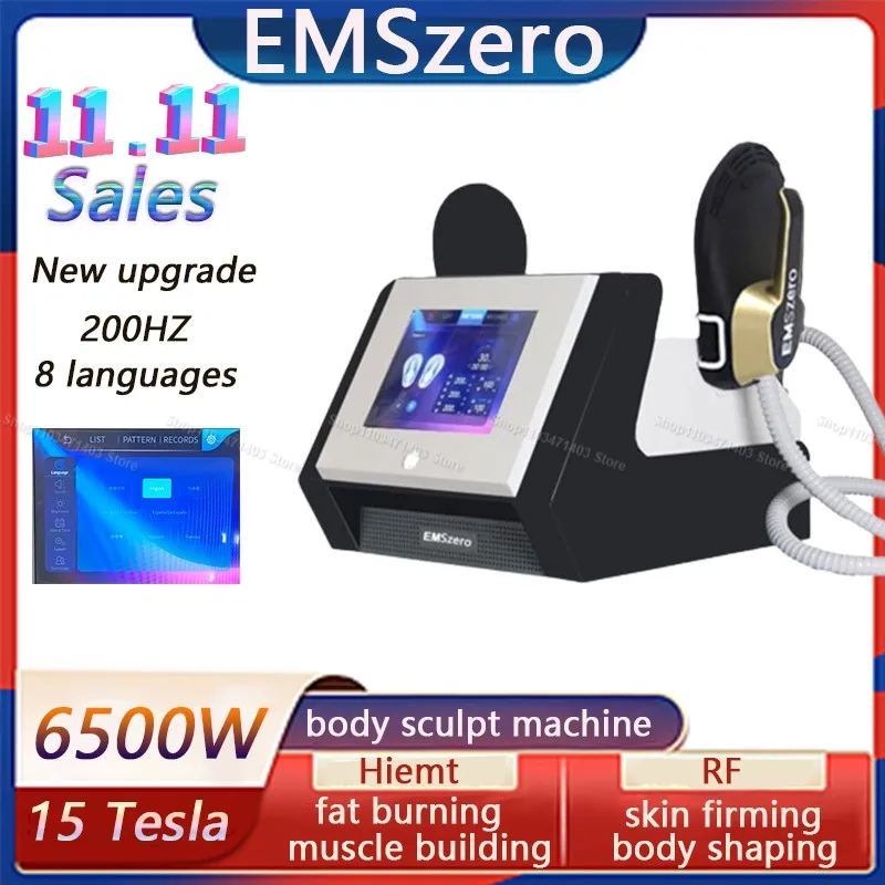 

2025 Newest EMS Body Sculpting machine EMSZERO NEO RF 6500W hiemt Fat Burning Nova Weight Lose Electromagnetic Muscle