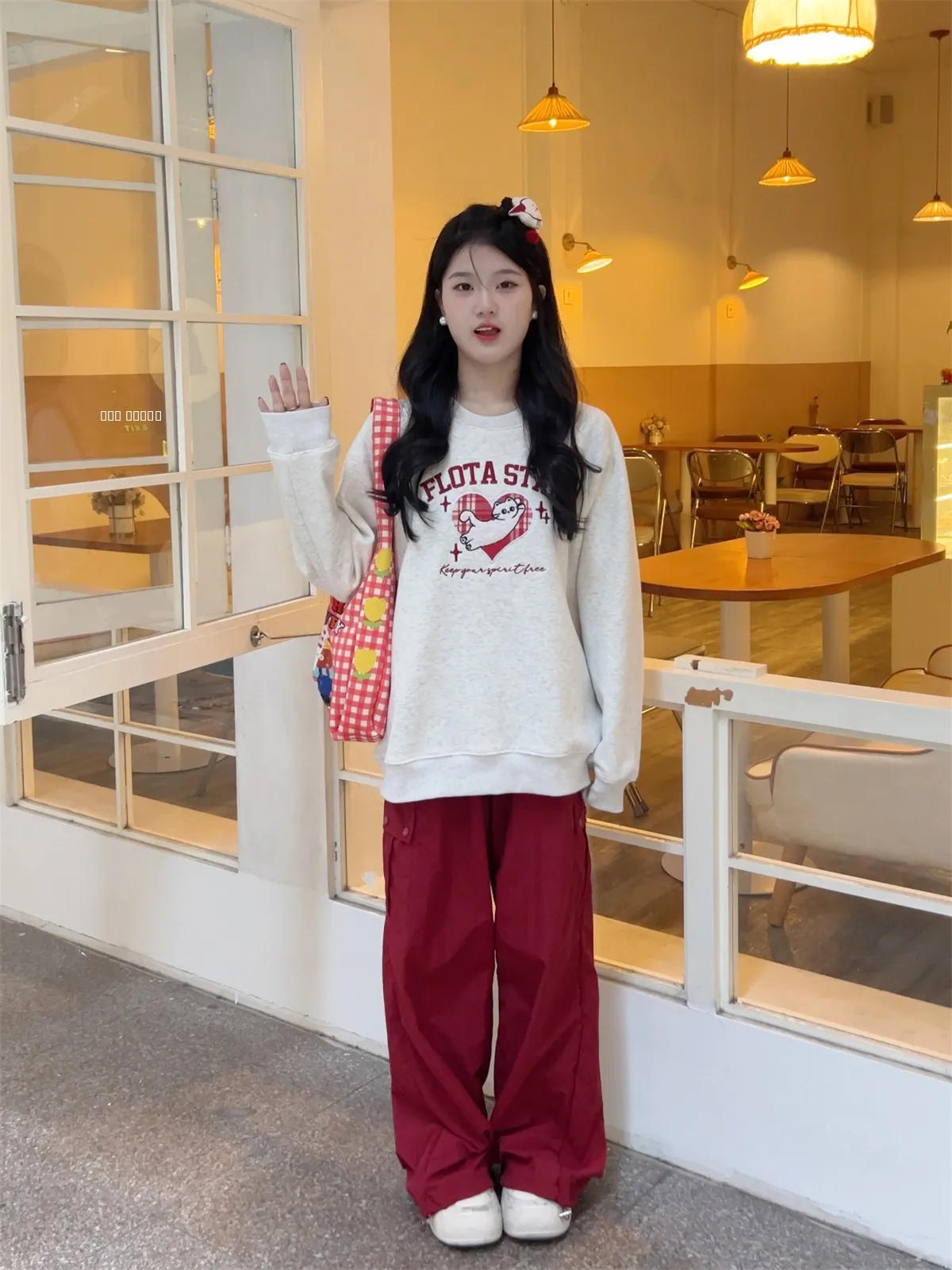 

Милый свитшот с вышивкой букв, на флисовой подкладке, утепленный, с круглым вырезом, женский, осенне-зимний, новый, для маленьких девочек