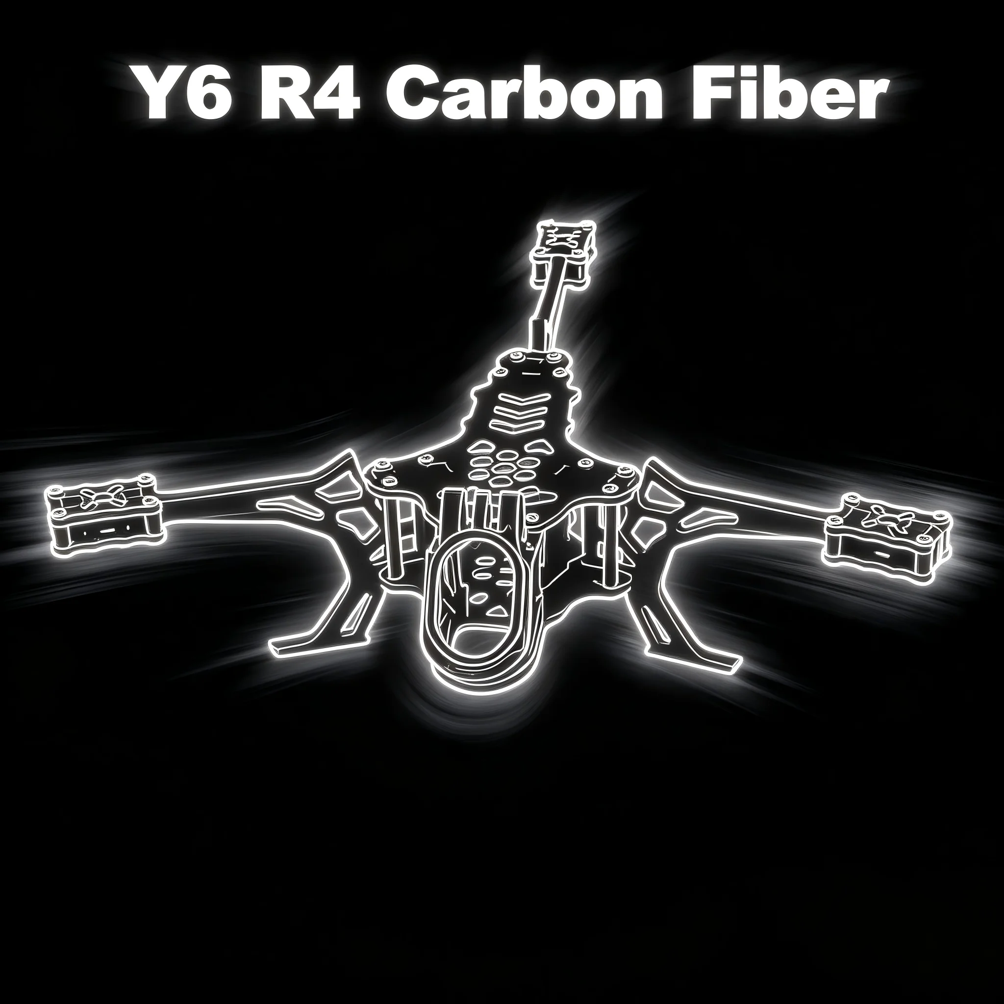 Y6R4 4inch FPV Drone Frame Kit Carbon Fiber Racing Drone Quadcopter Freestyle INAV Beatflight F722 Ardupilot Flight Control