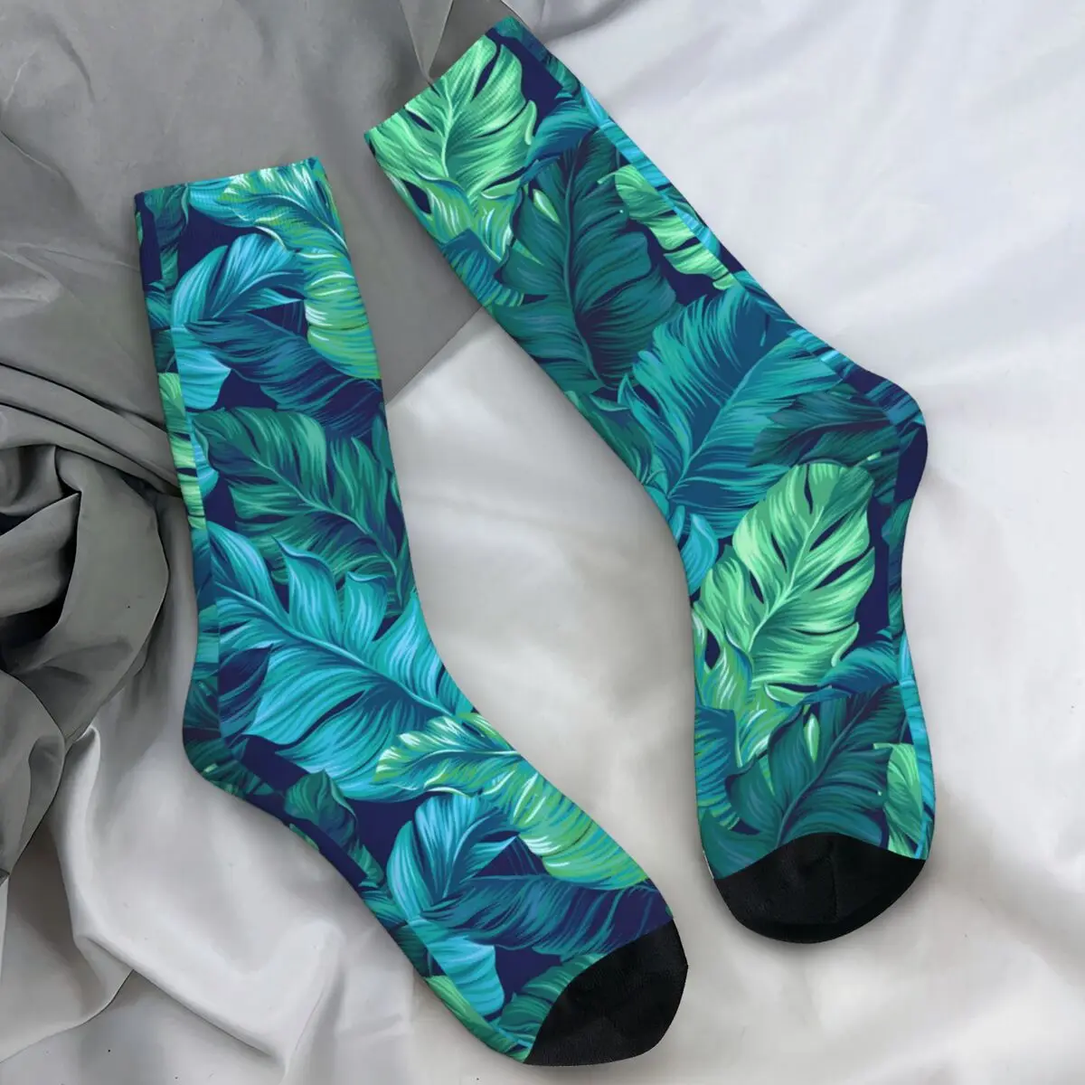 

Hot Sale Socks Tropical Leaves Prints Funny Stockings Autumn Anti Bacterial Couple Socks Quality Pattern Running Sports Socks
