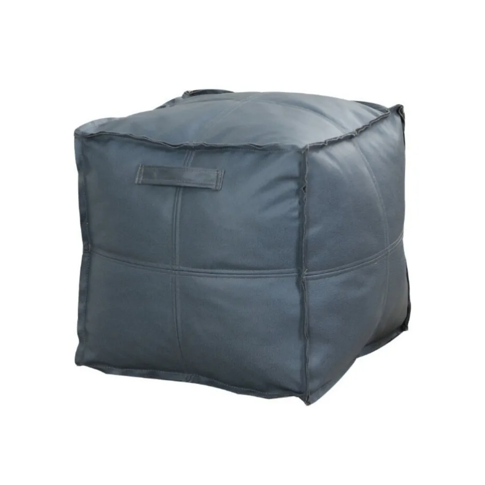 Minimalism PU Leather Round Lazy Sofa Covers Large Capacity Unstuffed Bean Bag Cover Removable Soft Storage Bag Corner