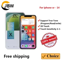 JK LCD Display For iPhone X XS XR 11 11ProMax 12 12ProMax 13 LCD No Dead Pixel Touch Screen Digitizer Replacement Parts