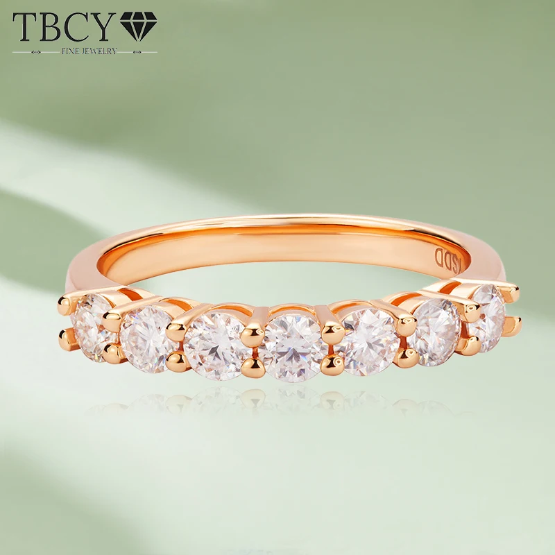 TBCYD 3MM 0.7CT D Color Moissanite Diamond Rings For Women GRA Certified S925 Silver Engagament Wedding Band Luxury Fine Jewelry