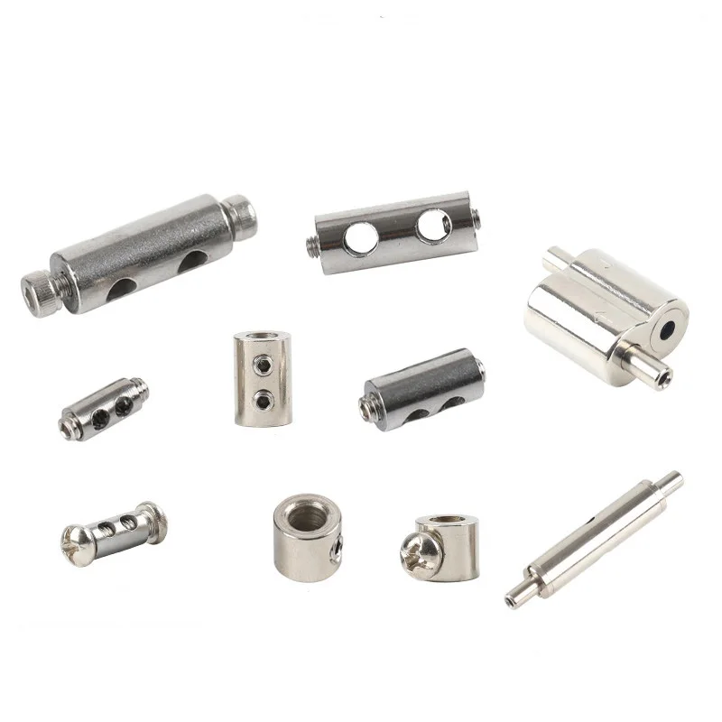 0.8mm-4mm Adjustable Steel Wire Rope Buckle Clamp for DIY Lamp Hanging Clamps Telescopic Double Hole Thread Locker Clamps