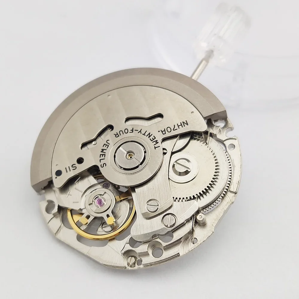 اليابان حقيقية NH70 NH70A الحركة الميكانيكية 24 جواهر الهيكل العظمي آلية تعديل ساعة أوتوماتيكية استبدال الحركة
