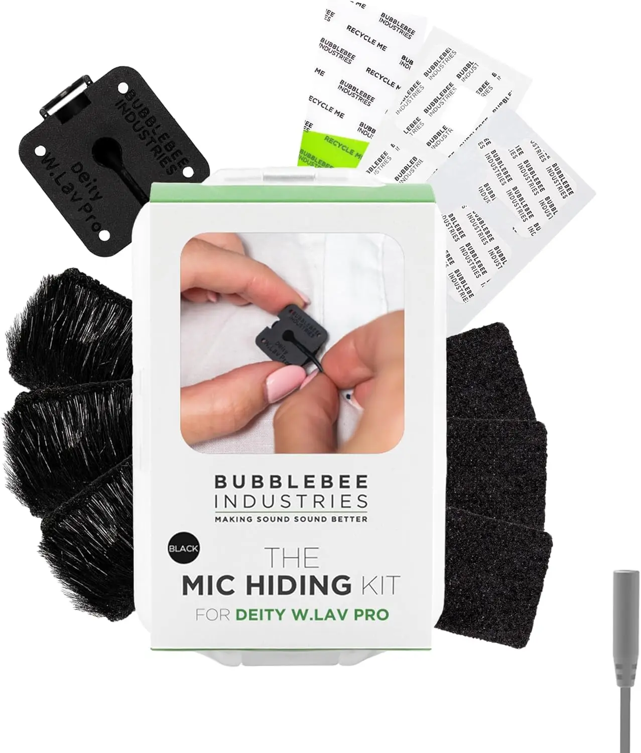 

Комплект для скрытия микрофона для Deity W.Lav Pro — комплект для скрытия петличного микрофона, шумоподавление и ветер и чехол для создателей содержания, видеографов