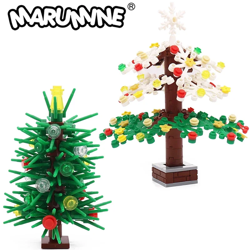 Marumine Classic Mini Kit modello di pianta dell'albero di natale MOC City Streetscape accessori parti di mattoni creativi giocattoli fai da te per bambini