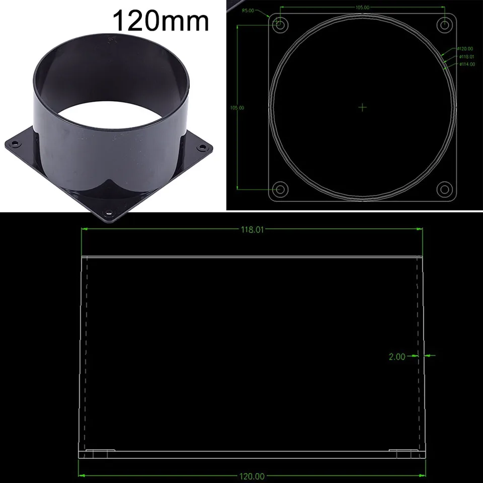 ABS Voor Ventilatie Pijp Muur Flens Connector, Essentieel voor