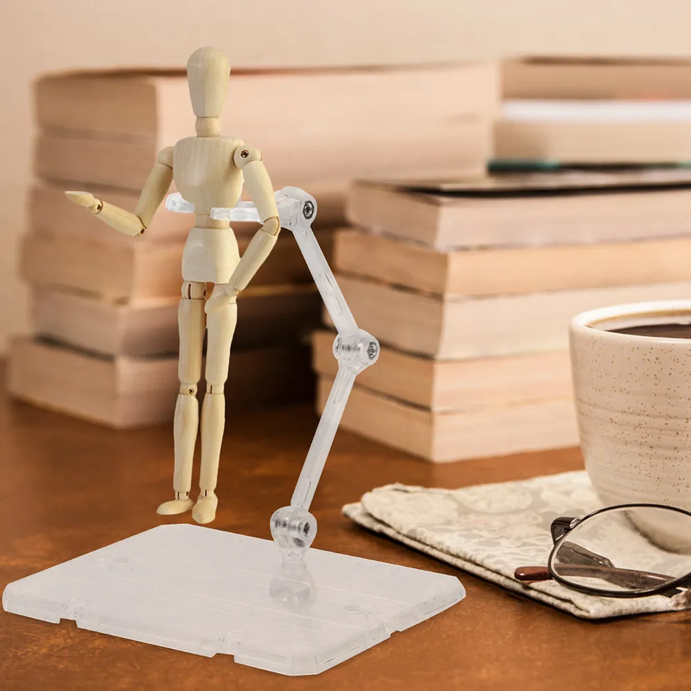 

2Pcs Action Figure Base Stand Adjustable Holder Support for Anime Figures Display Clear Figure Support Display Stand Base