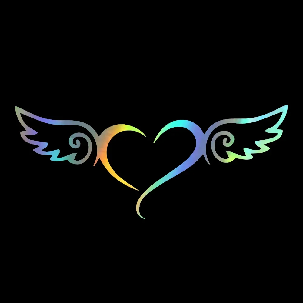 

Car Stickers Creative Heart Angel Wings Vinyl Decals Car Motorcycle Bumper Body Car Window Decoration Decal Swaterproof,15CM