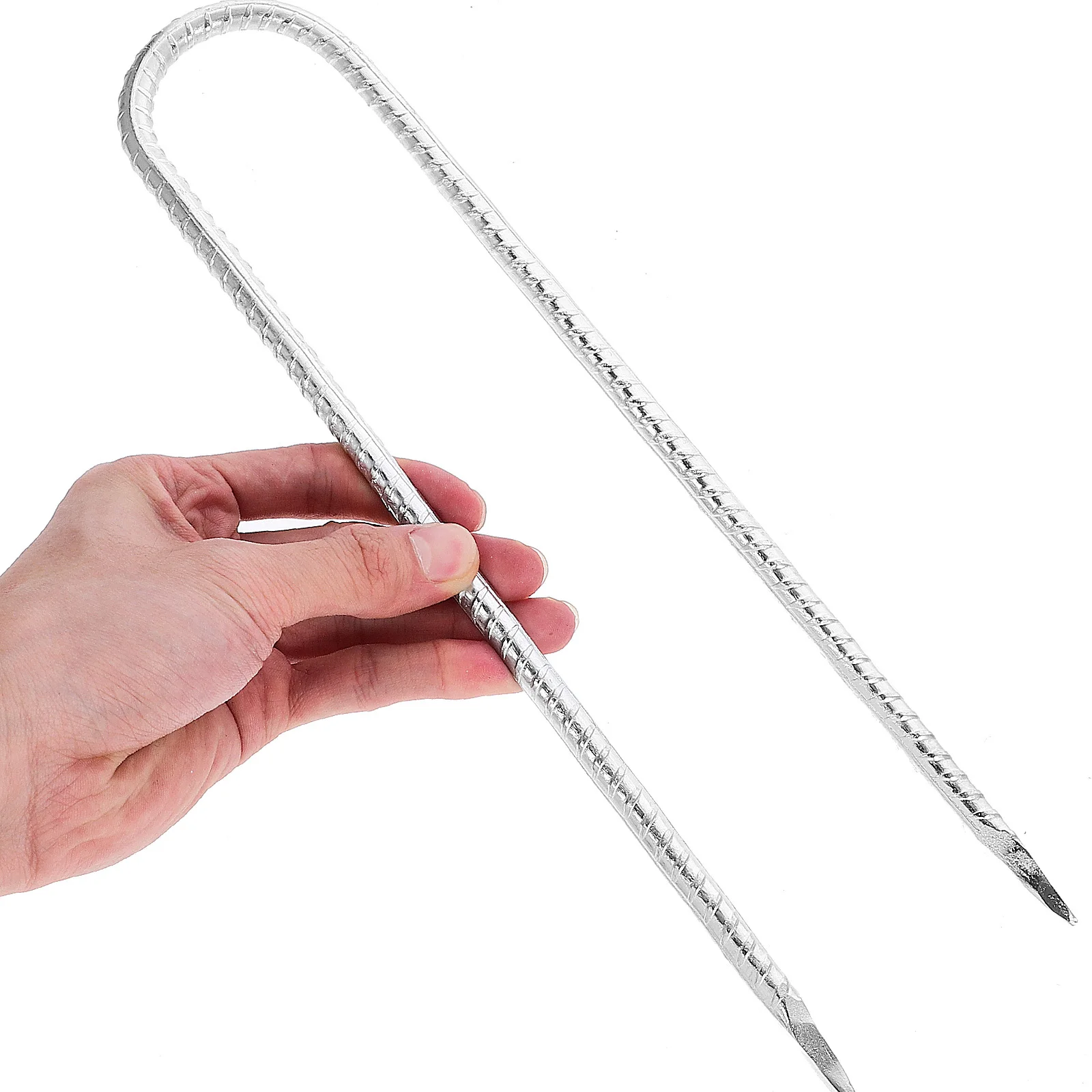 

4Pcs U-Shaped Heavy Ground Stakes Garden Lawn Fixing Landscape Nails for Camping Tent Pegs Trampoline Anchor Kit Yard Stakes