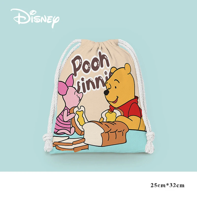 Disney Drawstring Bag Pooh Bear Bag Winnie the Pooh Storage Bag Creative Gift Portable Wash Bag Party Decor Kids Birthday Gifts