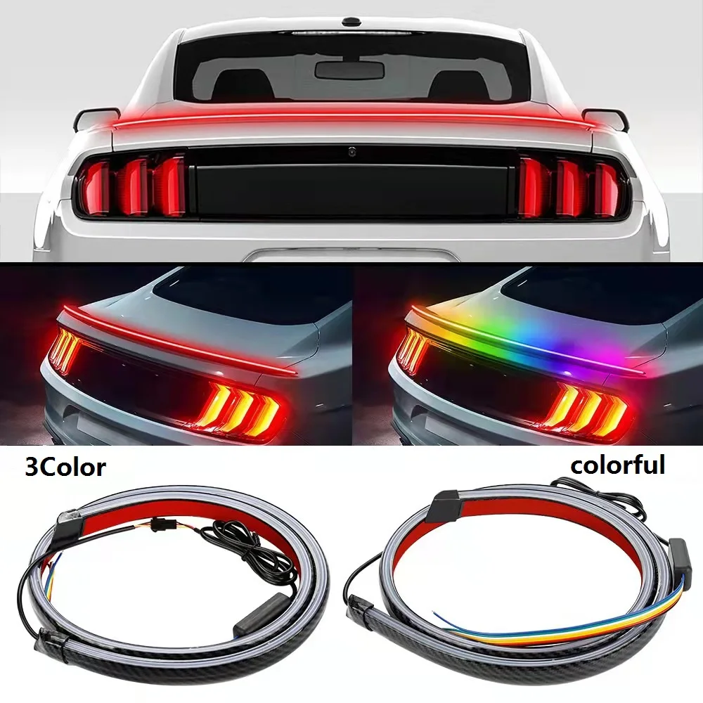 Rear Spoiler Brake Lights Fit Honda Fit Jazz VW Jetta Polo Bmw F10 F30 Benz C-class Kia Mazda CX-5 Cx-8 Universal Spolier Light