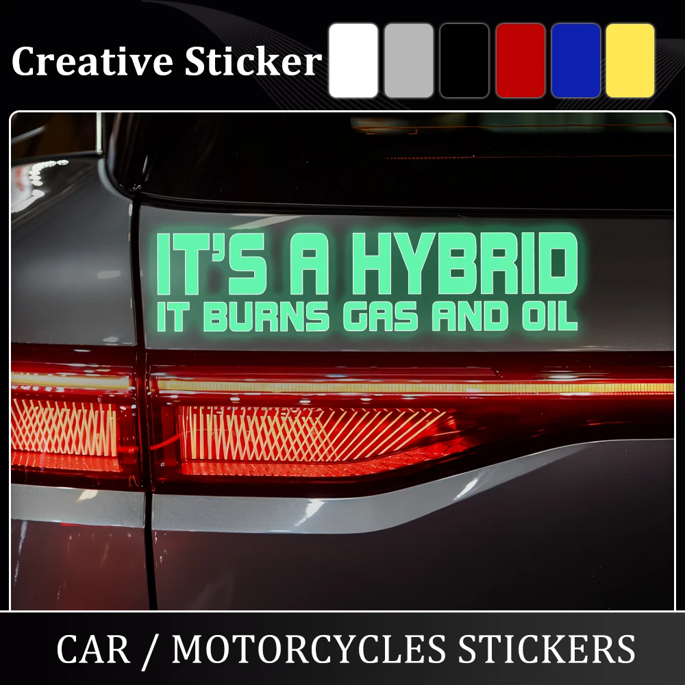 

Водонепроницаемая Светоотражающая Автомобильная наклейка IT burn GAS и OIL, виниловые внешние аксессуары, наклейки