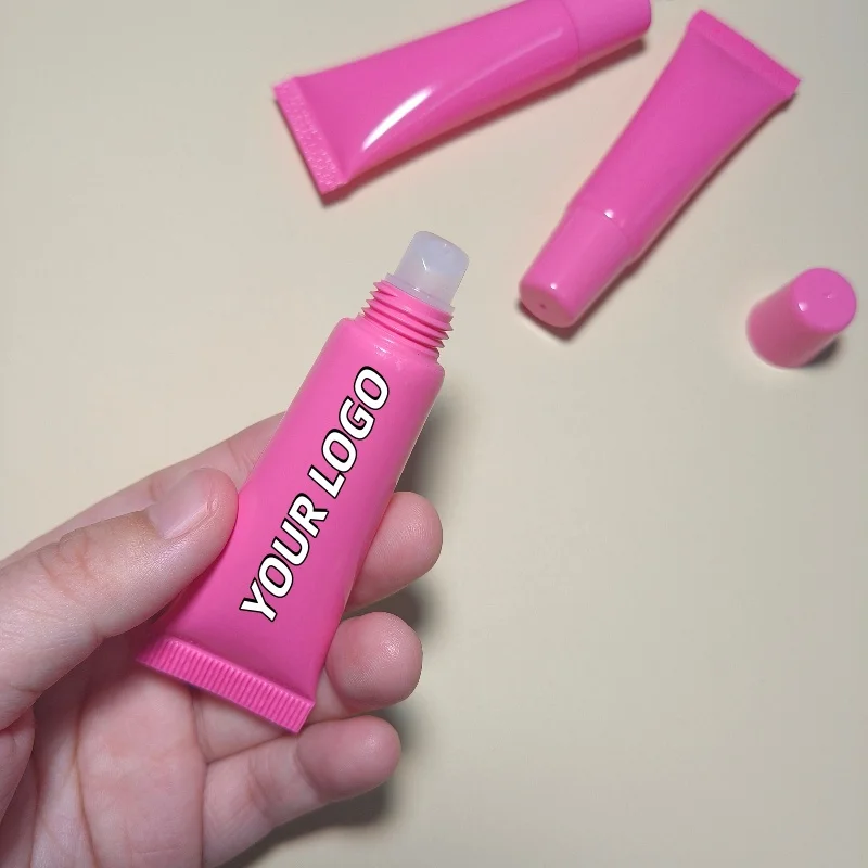 【شعار مخصص】50 قطعة مخصصة 10 مللي غطاء وردي أنبوب الشفاه الوردي يمكن شغلها بأنابيب فارغة مصنع تخصيص دفعة صغيرة #1