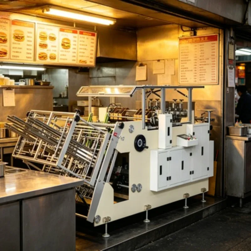 Automatic Disposable Kraft Paper Box Forming Machine Hamburger Carton Erecting Unit Box Making Equipment 180pcs/min