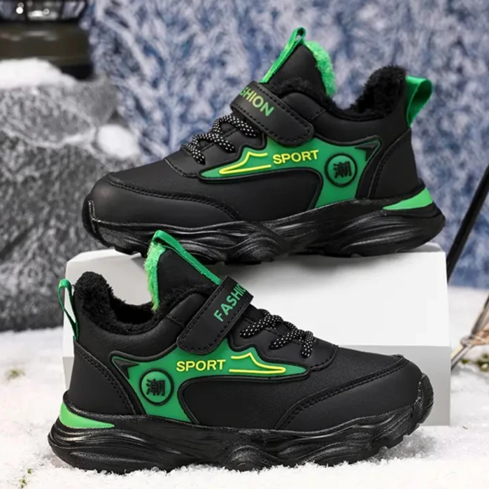 

Winter leather waterproof running shoes children's casual sports shoes toddler boy shoes kids sneakers