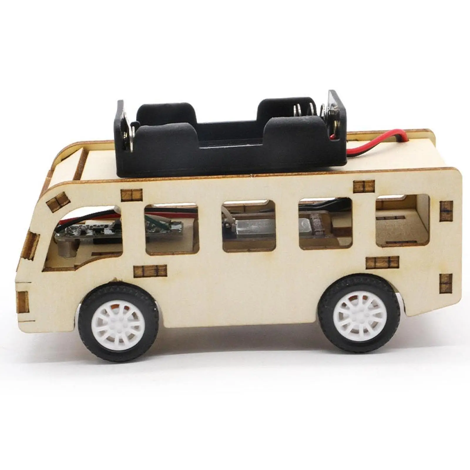 รถบัสควบคุมด้วยเสียง ของเล่นเด็กผู้ชายอเนกประสงค์ ใช้งานง่าย ของเล่นรถบัสสำหรับการเรียนรู้วิทยาศาสตร์ ของเล่นสำหรับนักเรียนประถมศึกษา การทดลองวิทยาศาสตร์