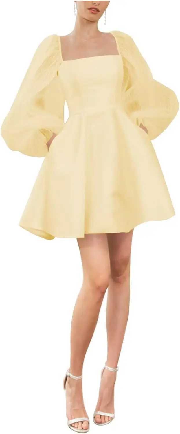 short-prom-dress-womens-satin-wedding-dresses-for-bride-puffy-long-sleeves-mini-bridal-dress-a-line-party-homecoming-dresses