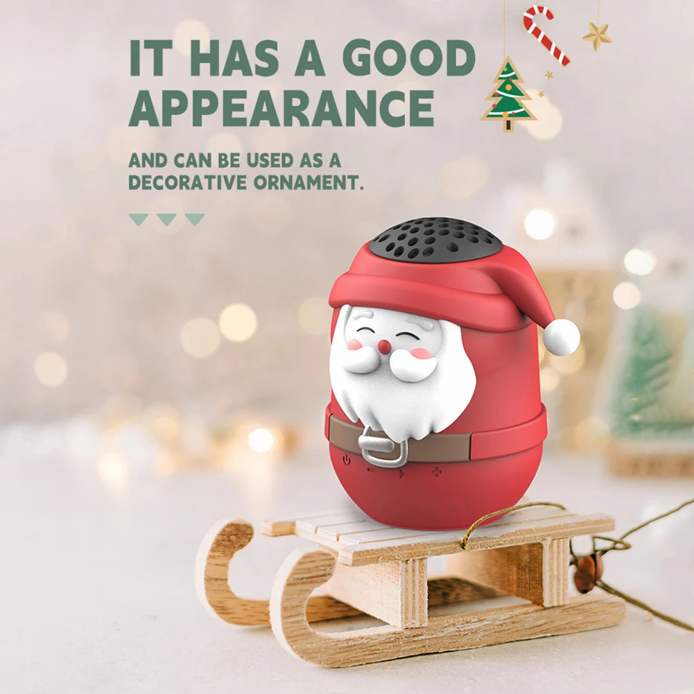 مكبر صوت صغير لاسلكي متوافق مع تقنية البلوتوث، مكبر صوت صغير متغير الوجه ومتوافق مع بلوتوث، هدية عيد الميلاد للأطفال والكبار