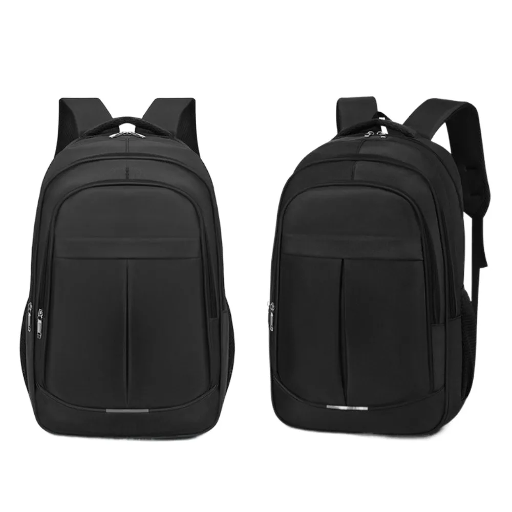 Solid Color Men Business Backpack Lightweight Large Capacity Student School Bags Waterproof Black Men Laptop Backpack College