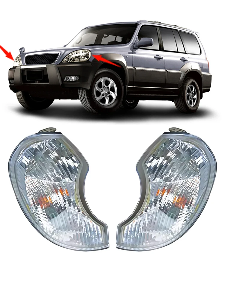 

For Hyundai Terracan 2001-2006 Headlamp Front Corner Light Indicator Wide Light Turn Signal Lamp With Bulb 92301-H10 92302-H10