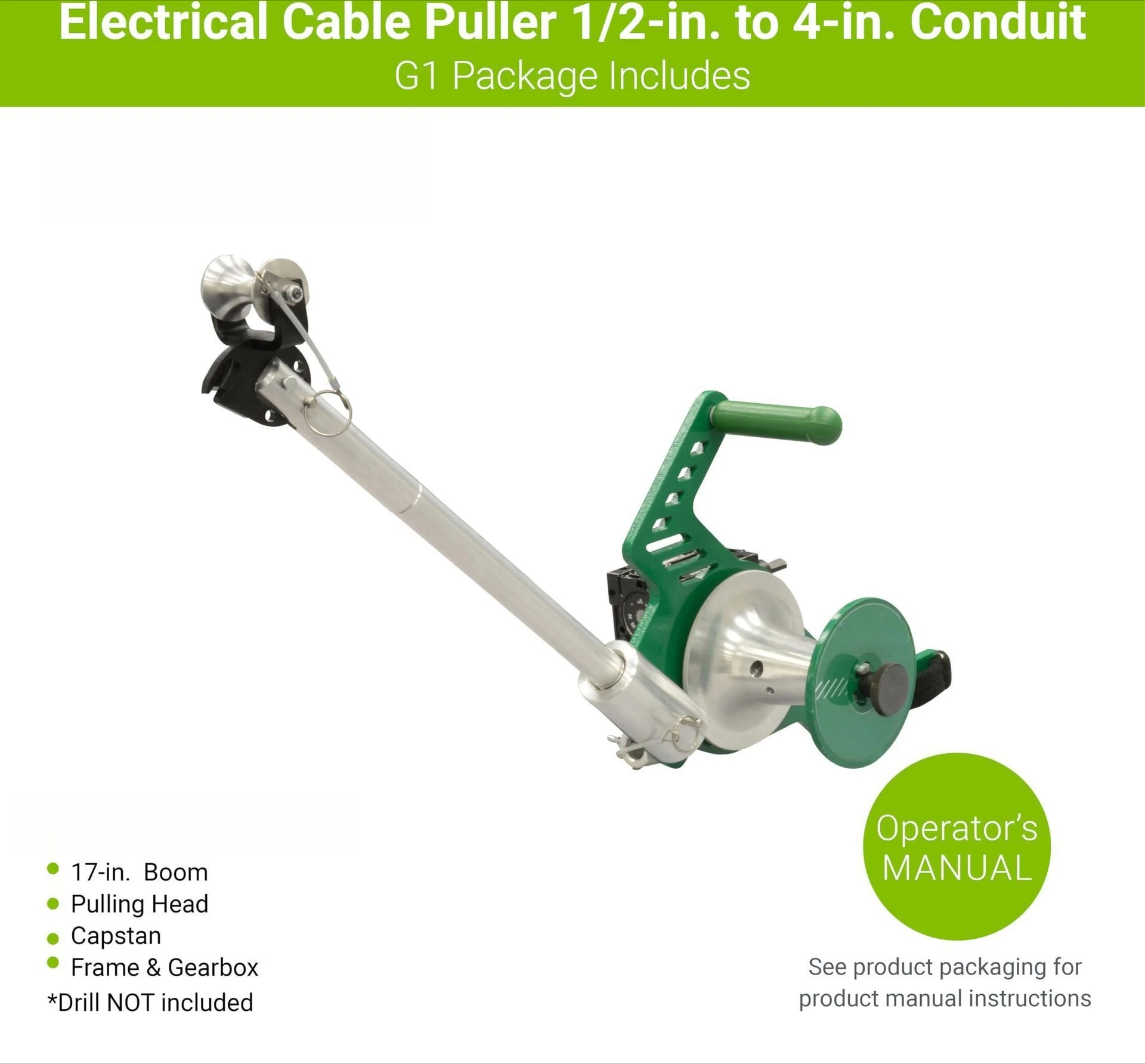 Handheld 1,000-pound cable puller