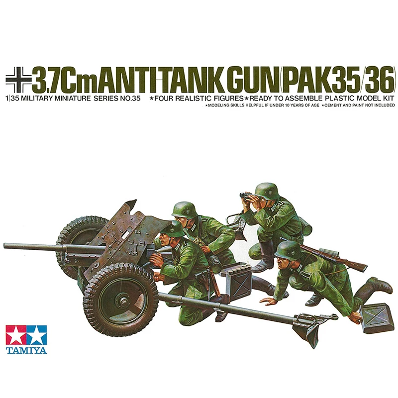 TAMIYA assembled model kit 35035 37mm anti-tank gun (PaK 35/36)  1/35