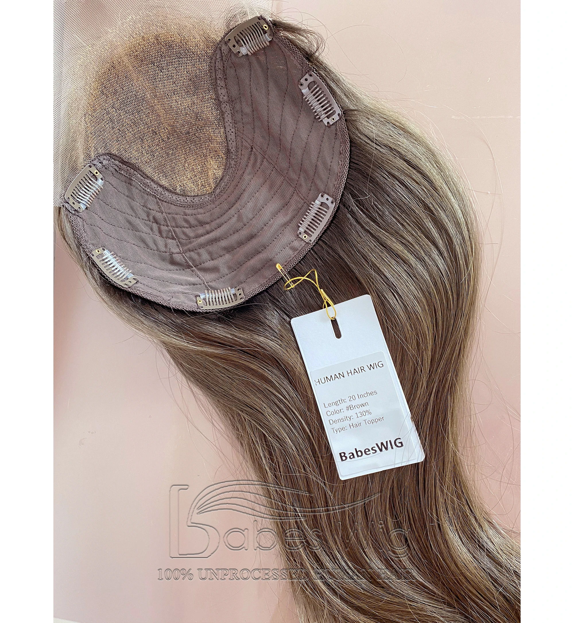 9*9 Human Hair Lace Front Topper for White Women with Thinning Crown Hair Toupee Hairpiece Burnette Brown Straight Hair Topper