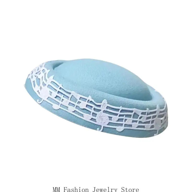 قبعة D0UB Pillbox Hat Fedoras Top Hat Fascinator Base Hat للنساء لباس كاجوال #4