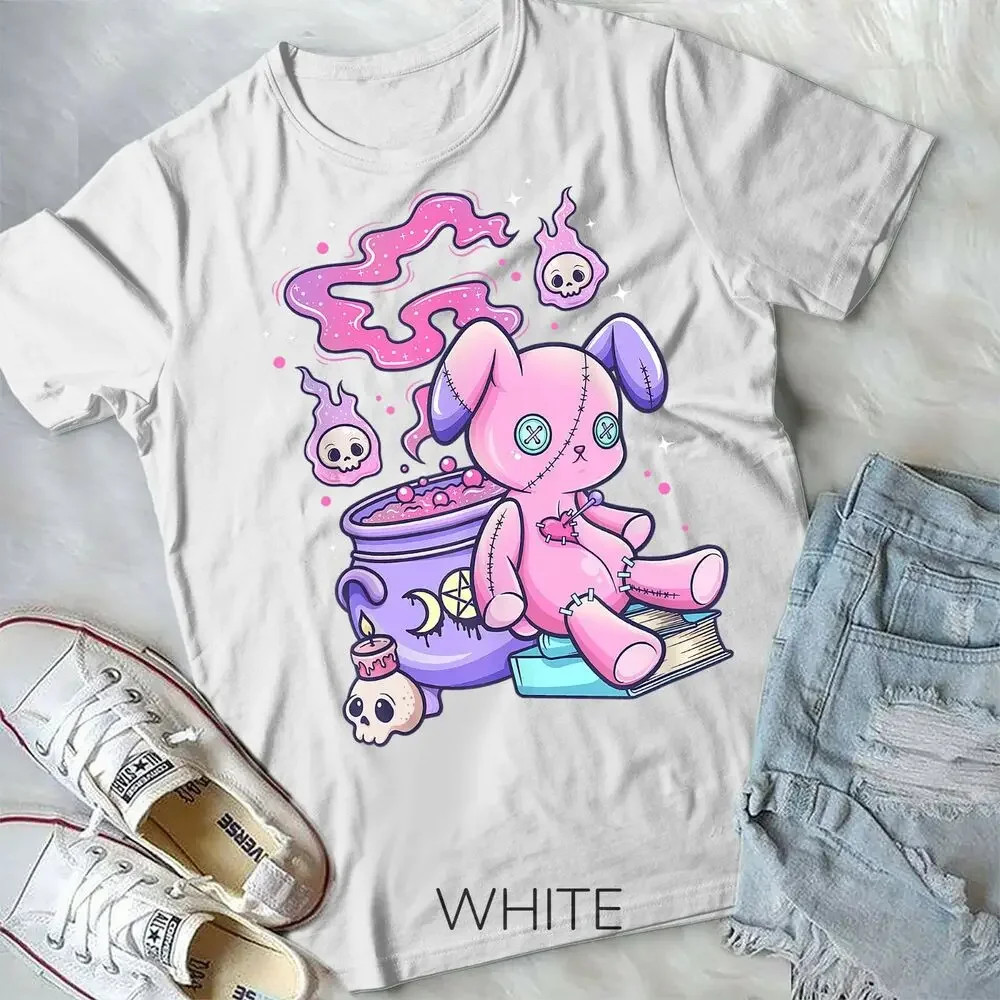 Camiseta Unisex de oso Witchy Creepy, camiseta juvenil, Kawaii, gótico, Pastel, lindo