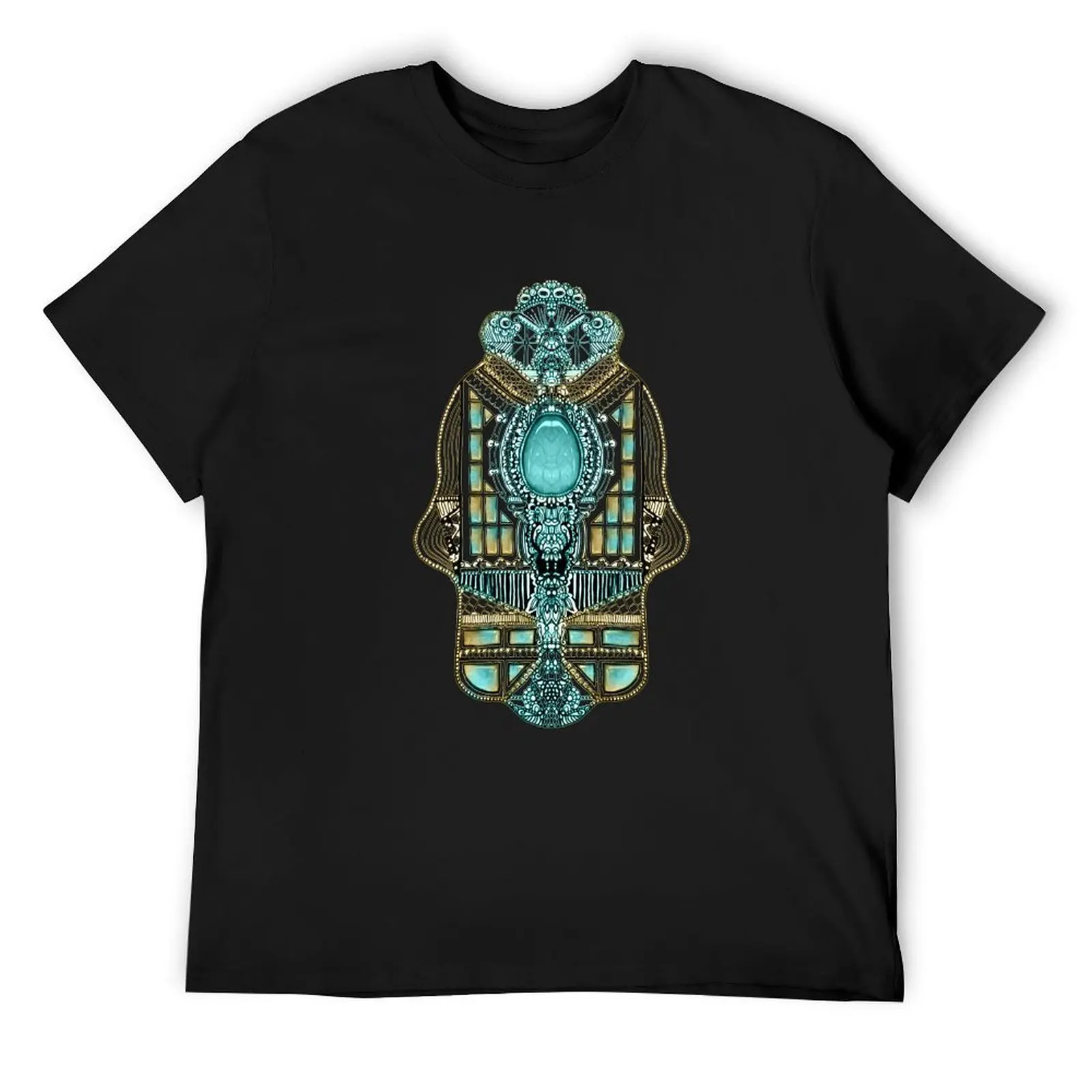 BLUE HAMSA HAND T-Shirt customs design your own man t shirt Men's t-shirts