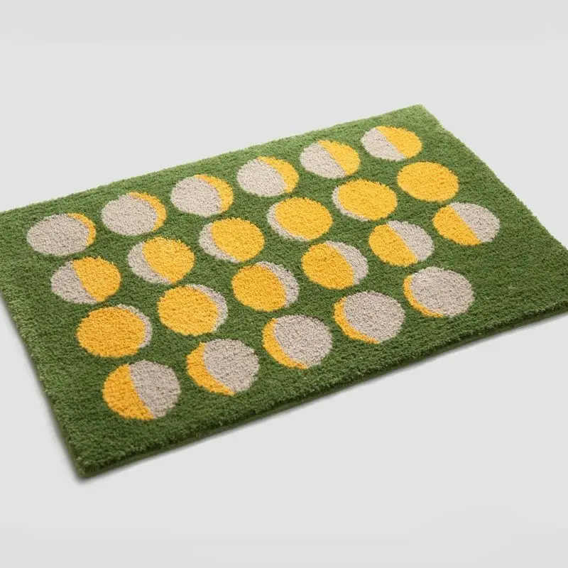 Bathroom Door Mat, Absorbent American Retro Style Bathroom Mat, Coffee Table Blanket, Writing Desk Mat