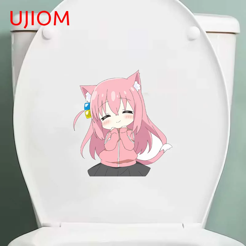 UJIOM Lovely Cat Ears Girl Hitori Gotoh Wall Sticker Funny Attractive Hot Selling Glaring Decal Murals Decoration Accessories